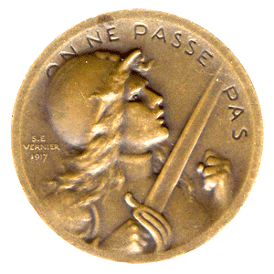 médaille de reconnaissance de la ville de verdun verso